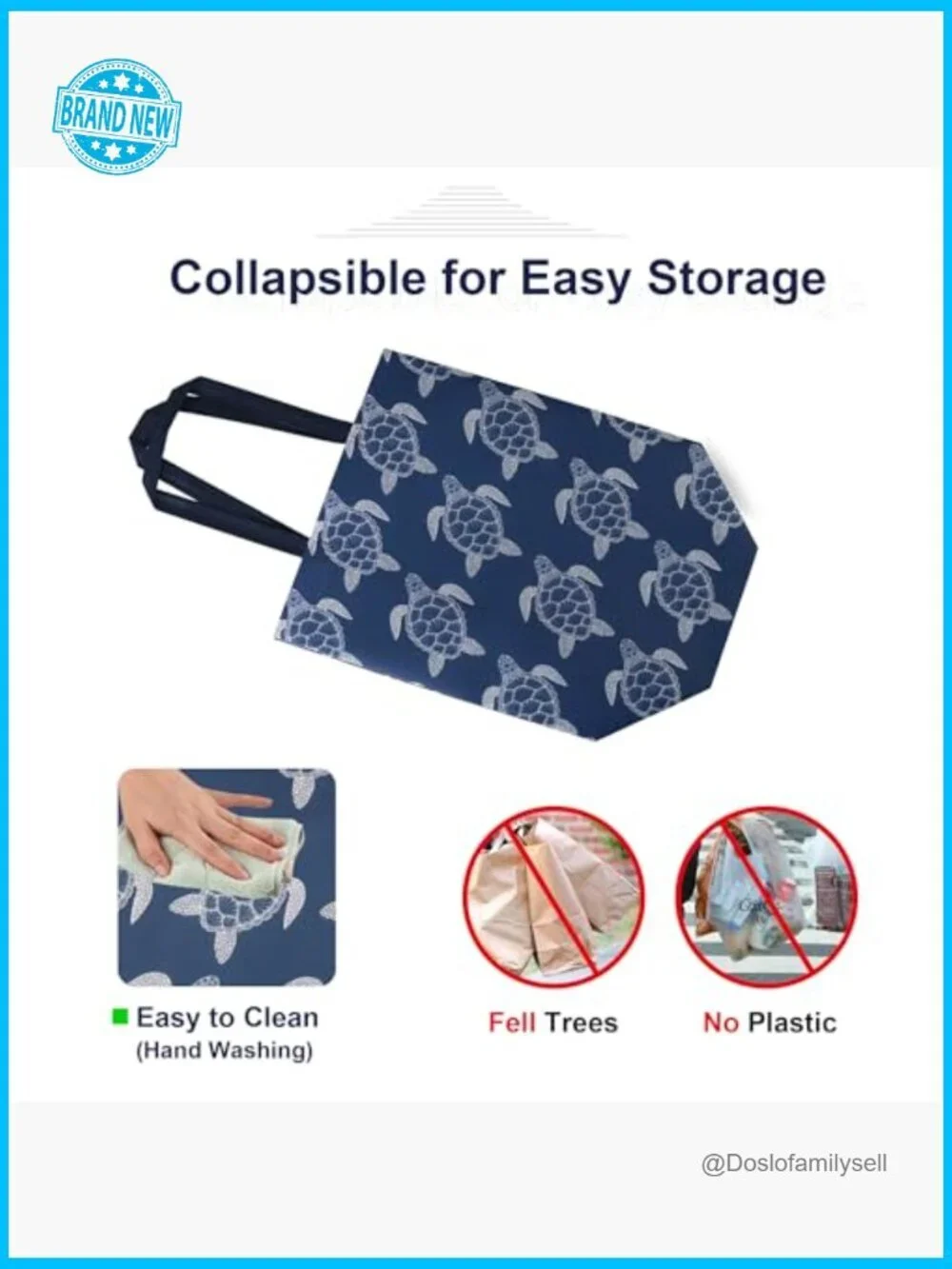 Reusable Grocery Tote Bags 6 Pack Large Foldable Shopping Bags Heavy Duty